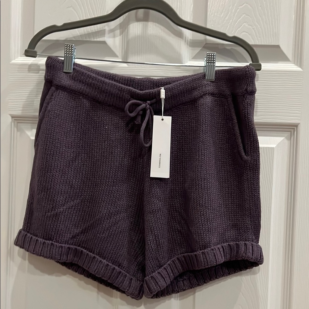 Women's Purple Knit Shorts